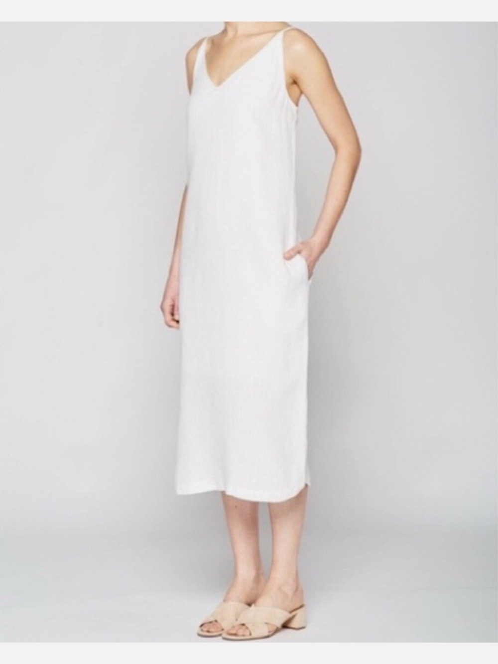 Brochu Walker Linen Vittoria Cami Midi Dress